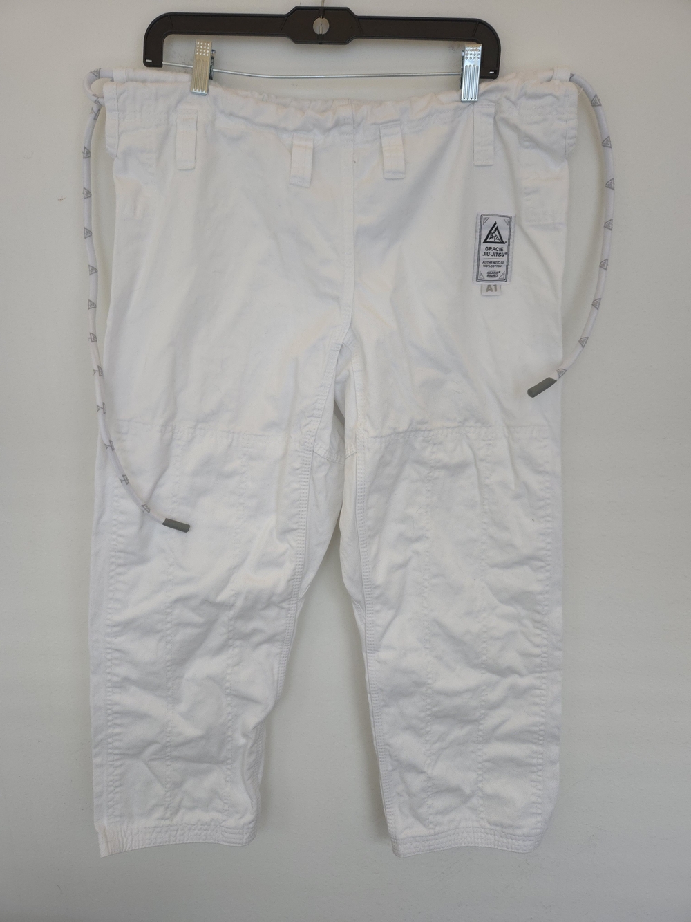 Gracie Jiu-Jitsu Authentic Cotton White Training Gi Top And Pants A1 - Picture 2 of 11